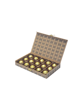 Brown Cube Design Gift Box